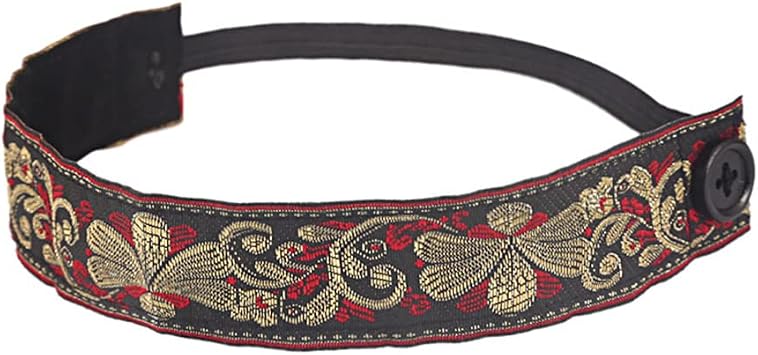 DouuYuhet Headbands with Button for Mask, 6 Pcs Boho Wide Nurses Headbands Non Slip Elastic Ear Protection for Women Men Doctors Sweatband Head Wrap (6 colors-new)