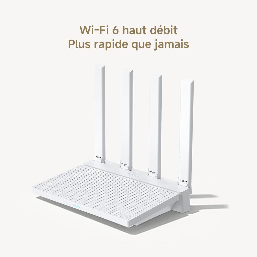 Xiaomi Routeur WiFi6 AX3000 - Port Gigabit, Système Mesh | Performance WiFi Haute Vitesse