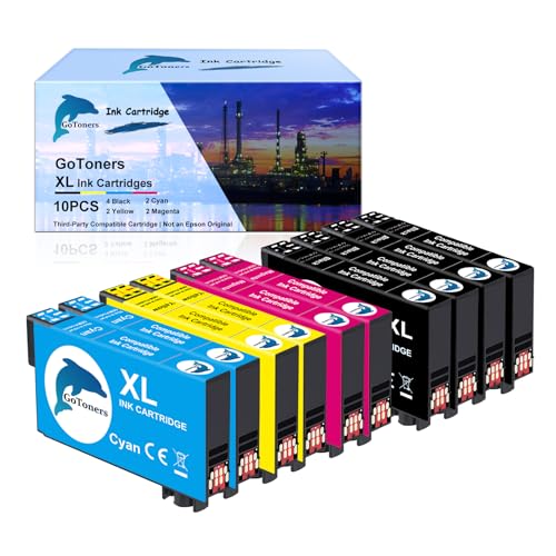 GoToners XL Druckerpatronen Kompatibel für Epson 405 / 405XL Patronen für Workforce Pro WF-4820 WF-3820 WF-4830 WF-3825 WF-4825 WF-7840 WF-7830 WF-7835 Drucker (4 Schwarz 2 Cyan 2 Magenta 2 Gelb)