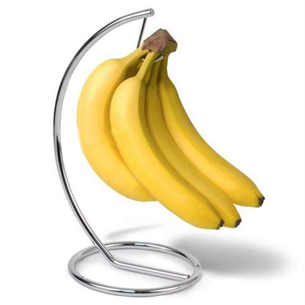Cesta de fruta de hierro decorativa, frutero de diseño con gancho integrado