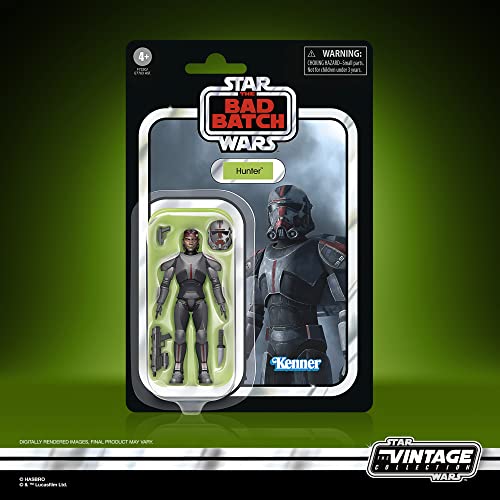 Star Wars The Vintage Collection Hunter The Bad Batch 3.75-Inch Collectible Action Figures, Ages 4 And Up #TOP1