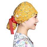 Chapeau Travail Unisexe Charlotte Chapeau Infirmière Bonnet Imprimées Turban en Coton Ca...