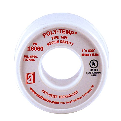 ANTI-SEIZE TECHNOLOGY 16060 White PTFE Poly-Temp Medium Density Tape, 520