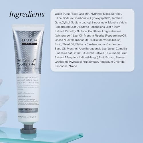 image for Boka Fluoride Free Toothpaste, Nano Hydroxyapatite Toothpaste, Appropr