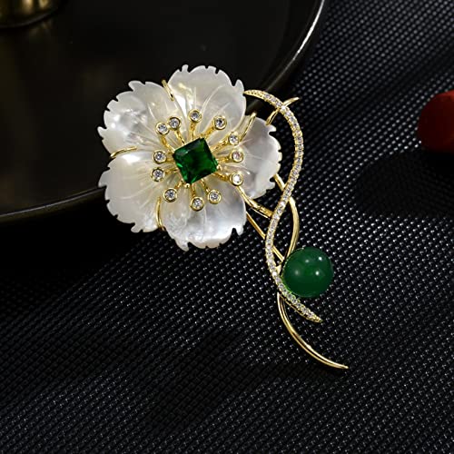 Broche de flor de begonia vintage accesorios de moda pin de lujo mujer 4