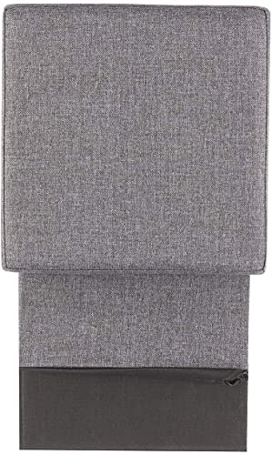 Image of ABTRIX WITH AB Fabric Folding Organizer Storage Ottoman Bench Footrest Stool Coffee Table Cube,Camping Fishing Toys Chest Stool,Quick&Easy Assembly,22L Capacity,Padded (30X30X30 Cm,Light Grey)
