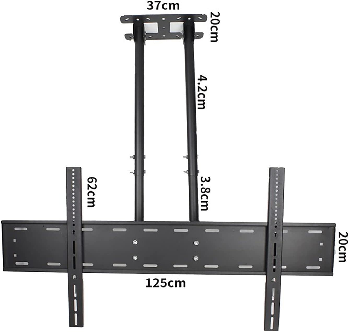 Soporte de techo para TV, soporte de pared ajustable para TV, montaje en techos planos o techos inclinados, se adapta a televisores de perfil bajo de 60 a 100 pulgadas, soporte de TV VESA de 900 x 600