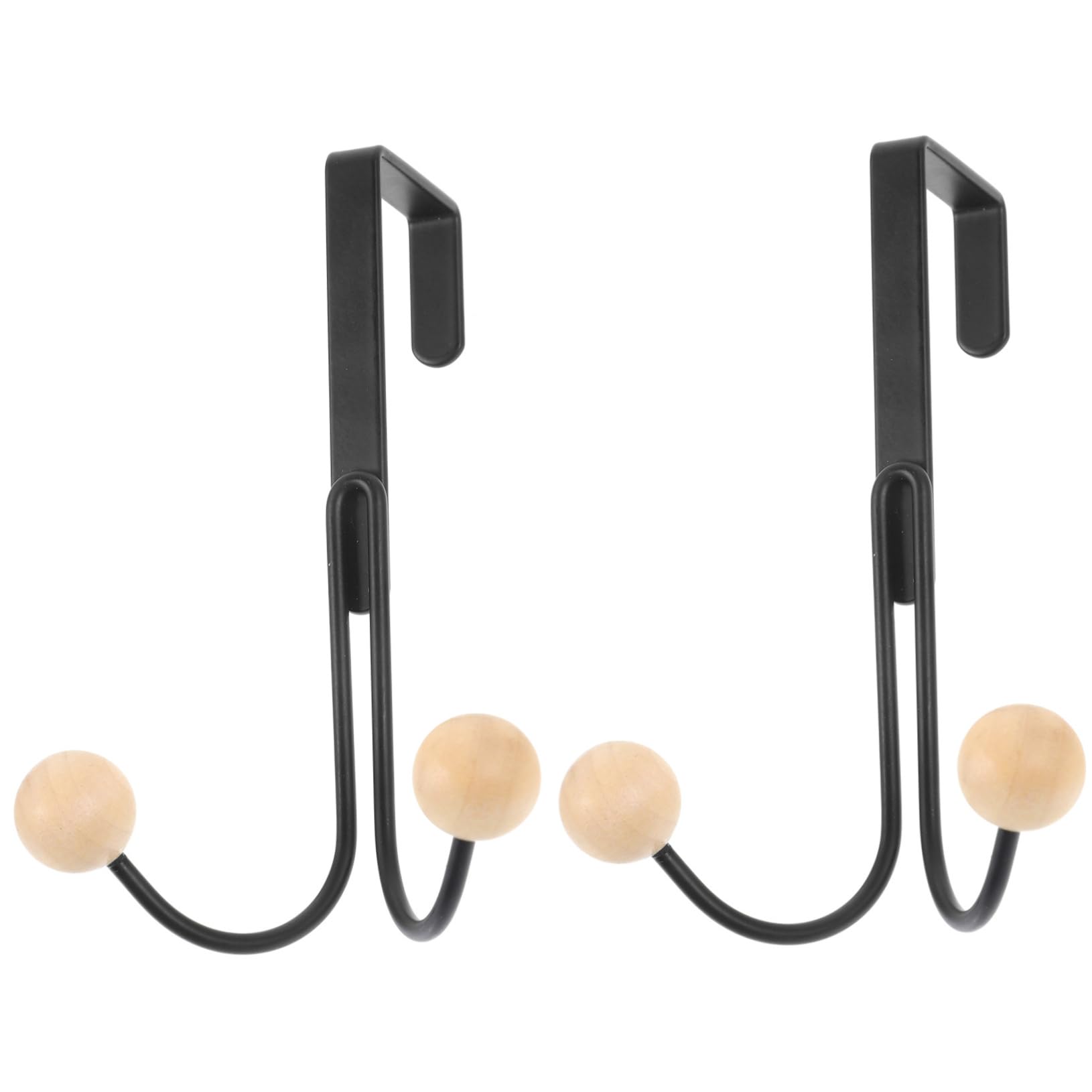 Zerodeko 5 Series Gancho De Puerta Puertas Prenda Moderno Gancho De Toalla Abrigo Colgador De Bolso De Armario Ganchos Colgantes Ganchos Para Colgar Percheros De Madera Negro 2 Piezas X 5