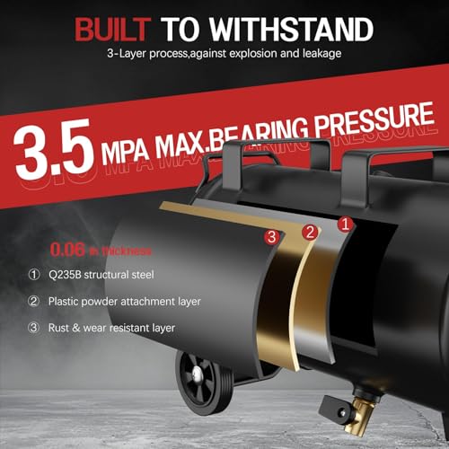 Image of 8Gal Ultra Quiet Oil-Free Air Compressor Portable, Max 115PSI 1.5HP 4.52CFM 70dB Low Noise Air Compressor for Auto Repair, Bike Tires, Garage Spray Painting 110V /60Hz
