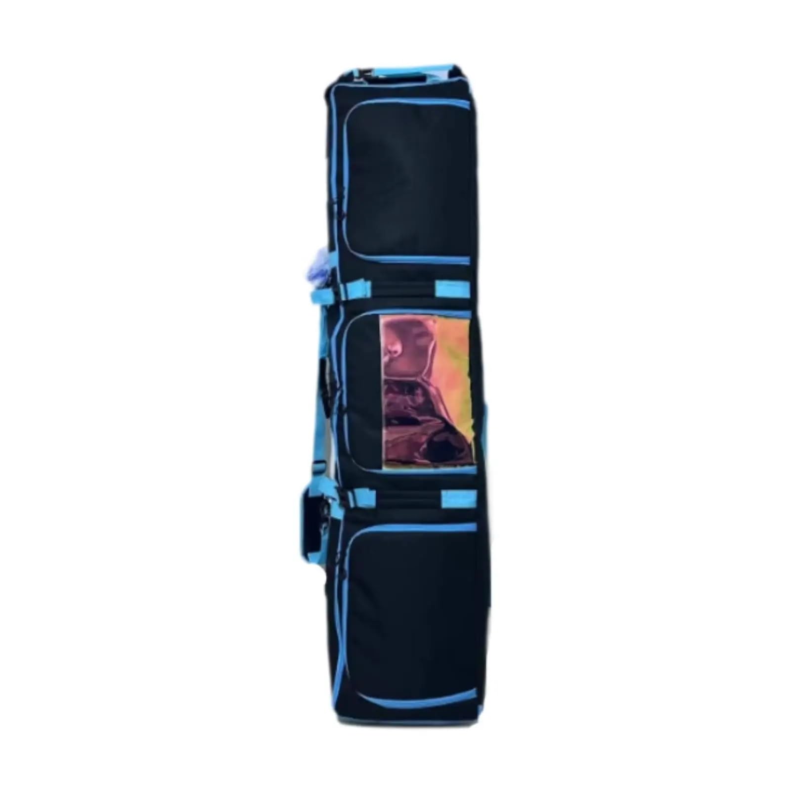 Skitasche Skitasche, Snowboardtasche mit Rollen, längenverstellbar, mit Griff für Flugreisen Ski Board Bag(Black Blue)