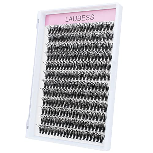 Image of Eyelash Clusters LAUBESS Lash Clusters Individual Lashes Cluster Eyelash Extensions DIY at Home Waterproof Cluster Lashes (40D-D-11)