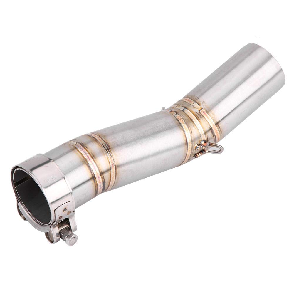 KIMISS 51mm / 2in tubo di scarico centrale, per GSX-R600 / GSX-R750, tubo di collegamento centrale di s sostituzione per o di scarico in acciaio inossidabile per moto con morsetto (K7)