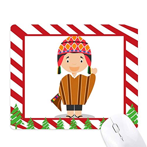 Tapis de souris cartoon pérou une idée cadeau originale avec canne de noël
