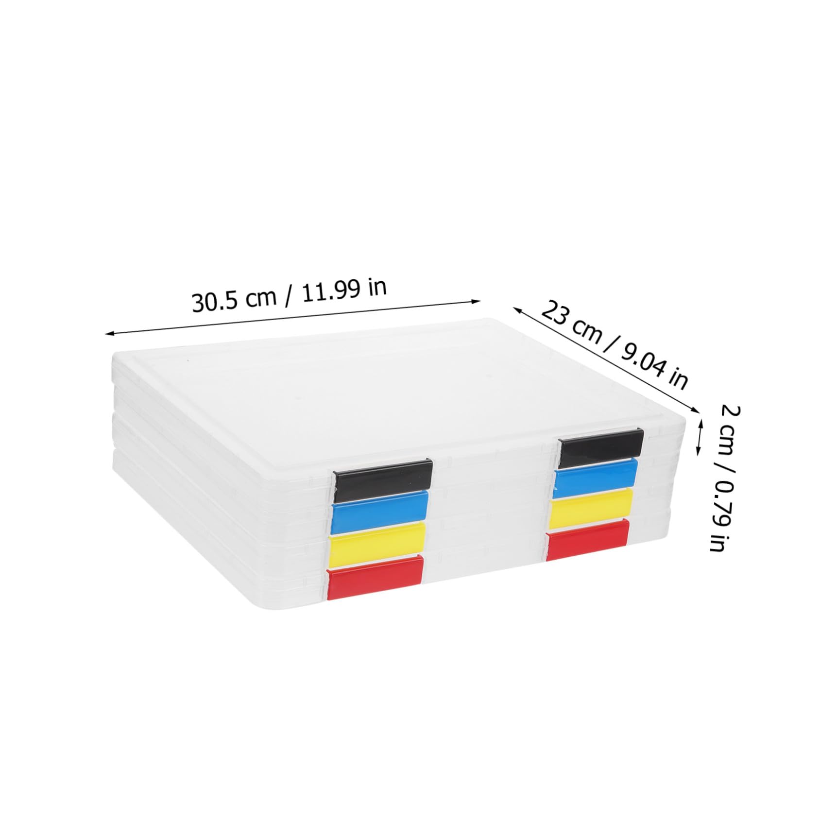 Lurrose Transparente Ablagebox für Dokumente, 4 Stück, Kunststoff