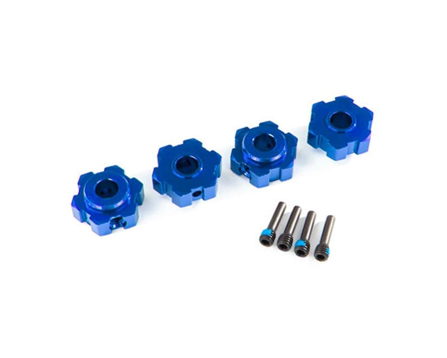 Genuine max Aluminum Wheel Hex (Blue) (4) for Traxass max