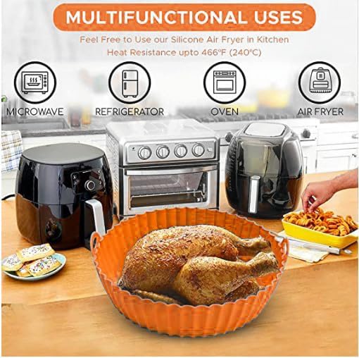 Miniatura 5 de Forros de silicona para freidora de aire - Forros de silicona reutilizables para freidora de aire - Forros para freidora de aire - Accesorios para