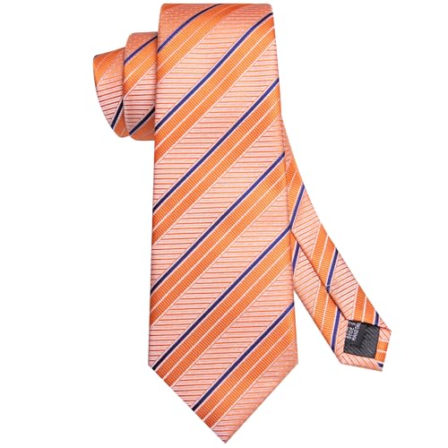Image of Hi-Tie Mens 70inches Tie Set Extra Long Necktie for Men Cufflinks Handkerchief Big Tall Men Business Wedding