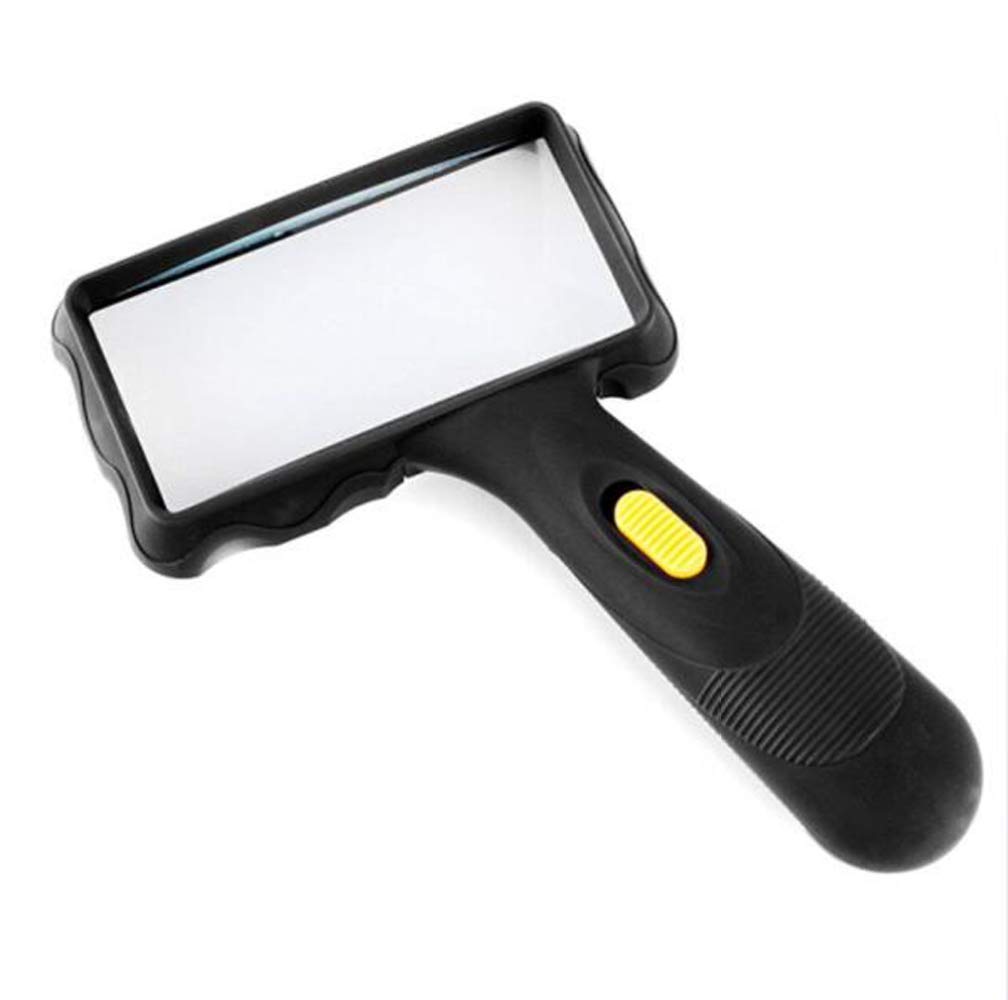 Lupa de Mano con luz LED, Lente acrílica 2X, Ayuda de Lectura portátil e iluminada, Ideal para Leer Libros, periódicos y observar aficiones.