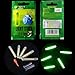 50Pcs Fishing Glow Stick, 4.5 x 37mm Fluorescent Light Stick Fishing Rod Night Floats Green Fishing Clip On Glow Sticks