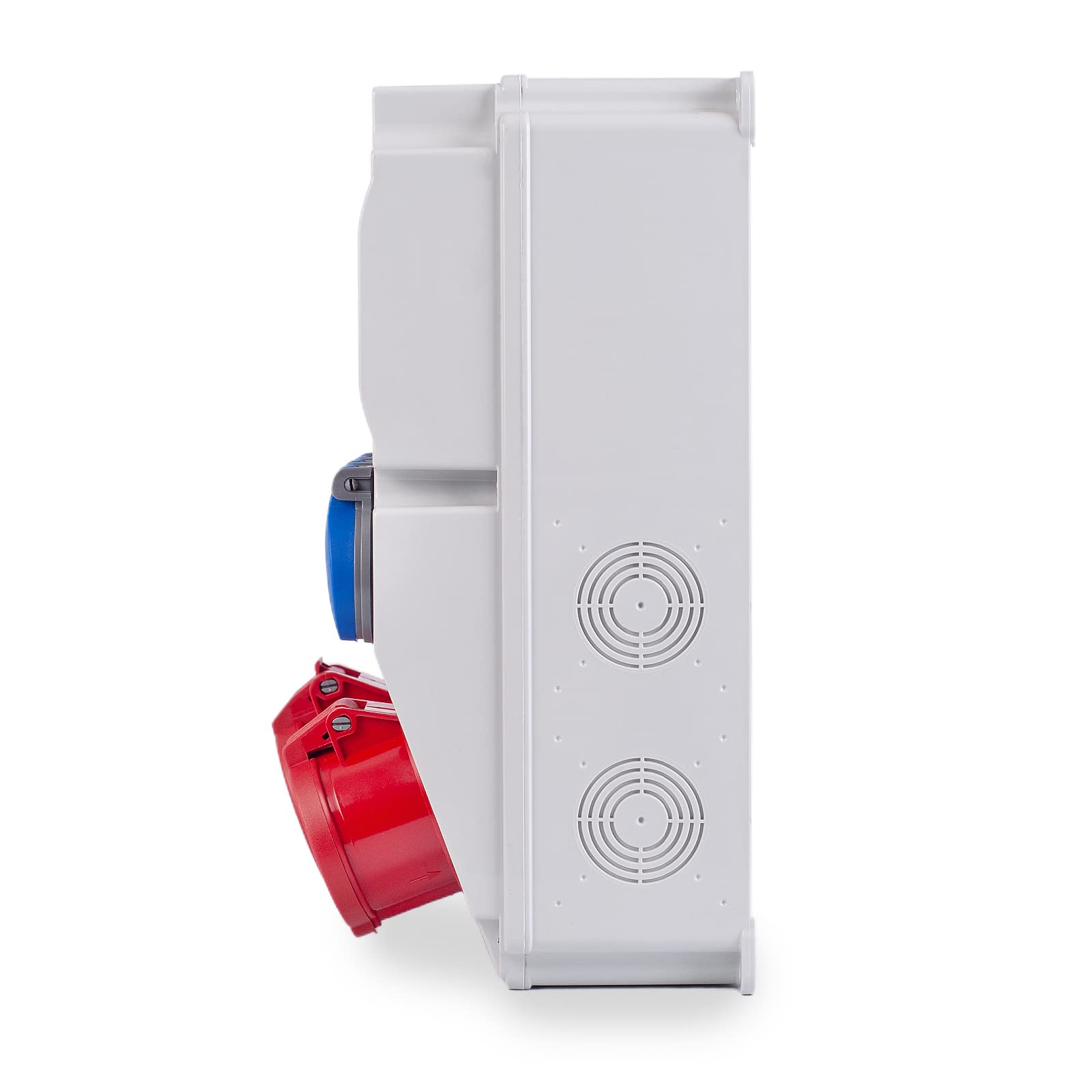 Tableau de distribution électrique de chantier MIDORI | Répartiteur de prises CEE complet 1184 Plus avec 1x 32A/5P, 1x 16A/5P, 4x 230V de HAGER selon IP44 | Distributeur mural avec disjoncteur FI