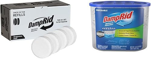 DampRid Paquete de 4 gotas sin fragancia 158 onzas recambio de pestañas absorbente de humedad de numerosos entornos y elimina olores desagradables y