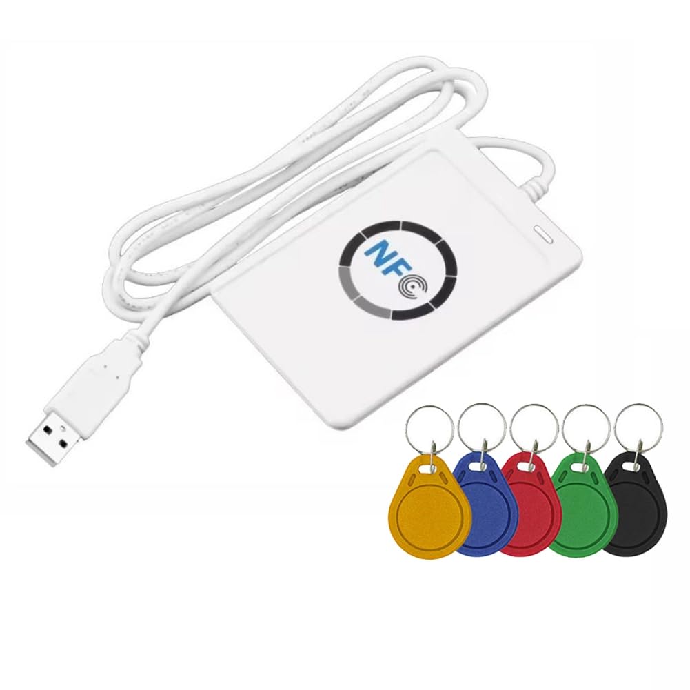 Lecteur ACR122U RFID IC et duplicateur de carte à puce avec 5 porte-clés UID