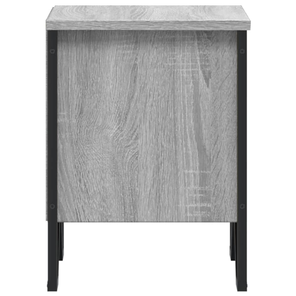 Stolik nocny Sonoma z materiału drewnopochodnego i metalu, 40 x 30 x 40 cm, z miejscem do przechowywania, do sypialni, salonu i korytarza, jako szafka nocna, stolik pomocniczy i półka