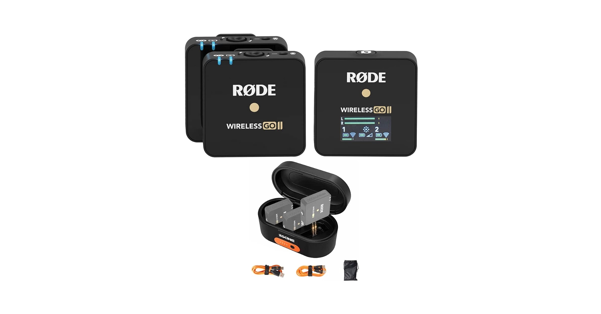 RØDE Wireless GO II 1:1キャリングケース付き Amazon.com: Rode Wireless GO II 2-Person Compact Digital