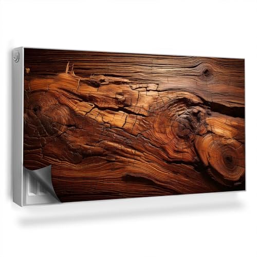 Protège et décore les radiateurs avec ce cache magnétique 110x60 texturé bois - 2