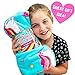 GirlZone Girls Plush Throw Blanket with Mermaid & Unicorn Print - Small Single, 46 x 67 in, Blue - Heavyweight Plush Fleece Throw & Fuzzy Blanket for Tween Ages 7+ - Machine Washable