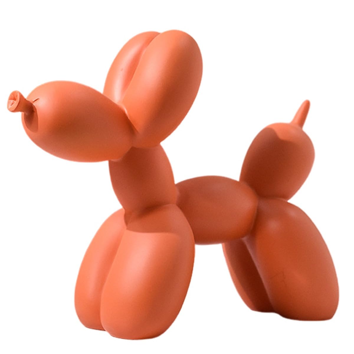 Creative Balloon Dog - Colorful Dog Statue, Resin Animal Sculptures, Bright Color Abstract Home Decor for Home, Office(Orange)