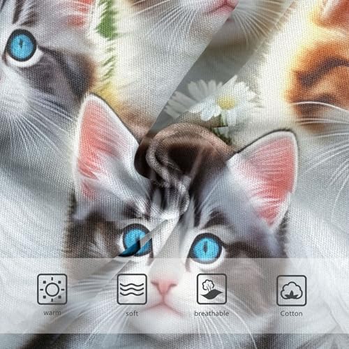 Adorable Kittens Colorful Wildflowers Panties Little Girl Girls Underwear Toddlers Cotton Fun Underpants Briefs 2t3