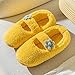 WmHeoo2077 Oddychające buty domowe, jesienna i zimowa torba z zamkniętymi butami, miękkie dno pluszowe buty ciążowe - żółty_40-41, kapcie cukrzycowe