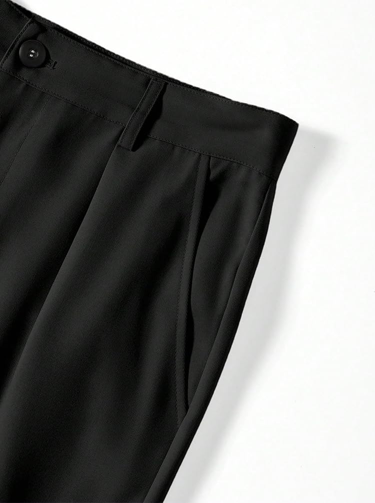 Pantaloni Chino da Uomo Eleganti Elasticizzati Dritti Pantalonis da Lavoro Slim Fit Tinta Unita Pantalone da Completo per Primavera Estate