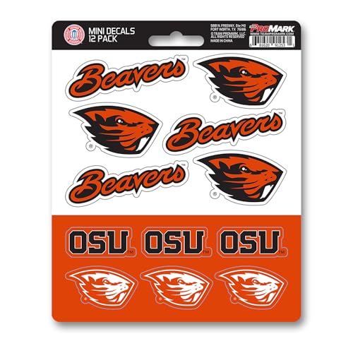 Autocollants Oregon State University : lot de 12 mini stickers pour décorer vos objets