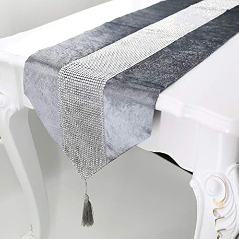 BIT.FLY 1pcs Classic Table Runner with Tassels (12.6 * 98.5inch) for Wedding Christmas Party Decoration Cover