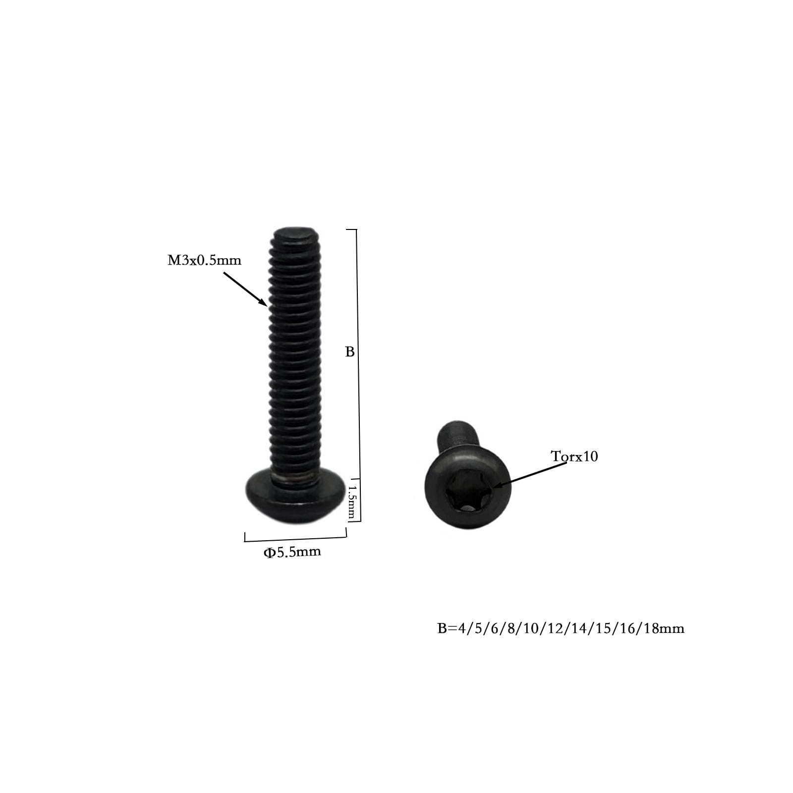 040*Titanium Gr2 Verzonken Inbus Bout Voldraad M2x5mm | Titanium Raceparts