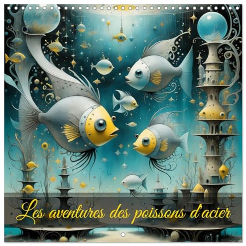 Les aventures des poissons d'acier (Calendrier mural carré 2026 30x30 cm) Calendrier double avec une page pour vos prises de notes: Dans les ... étonnantes et fascinantes peuplent les eaux.