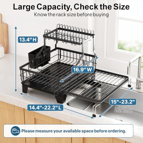 Large 2-Tier Dish Drying Rack listing detail