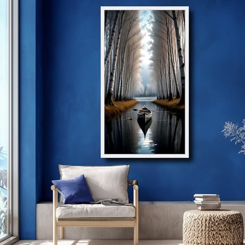 Toile de paysage fluvial brumeux pour illuminer une pièce sombre