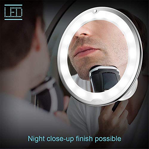 Espejo para maquillaje con luz LED y aumento 10X miniatura 3