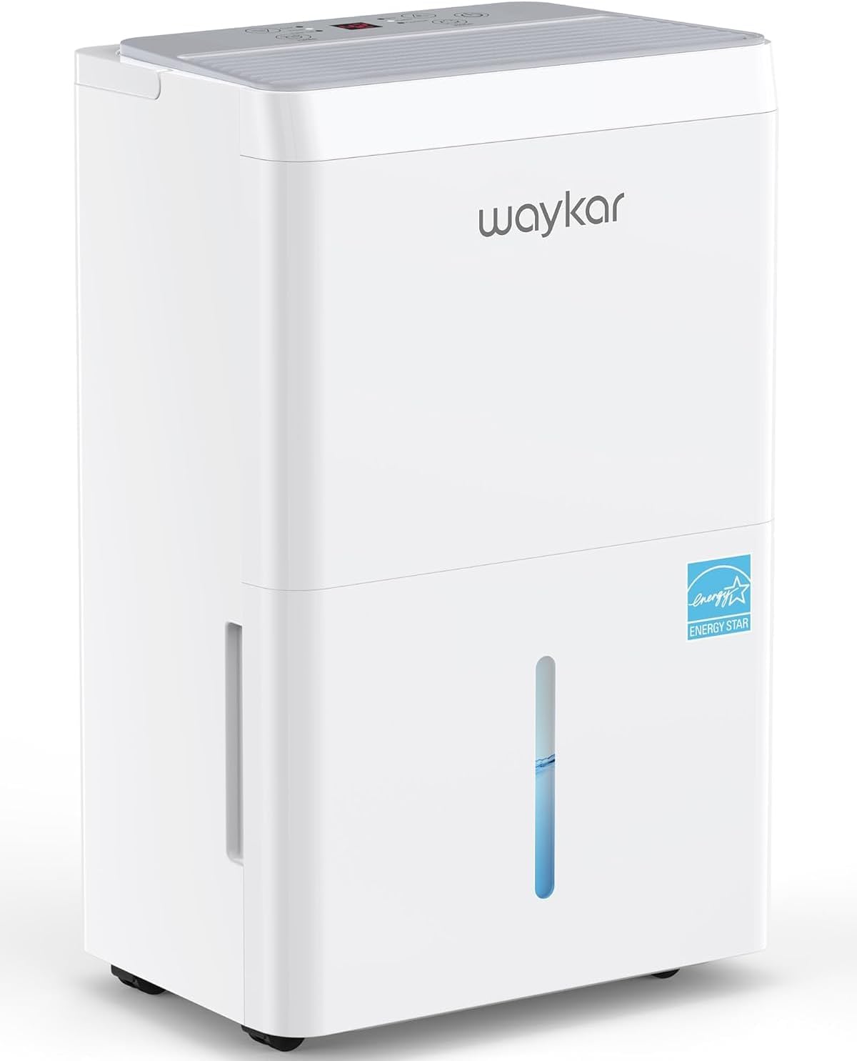 Waykar 3500 Sq. Ft Dehumidifier for Home Basements Bedroom Moisture Remove Intelligent Humidity Control with Continuous Drain Hose Auto Drainage