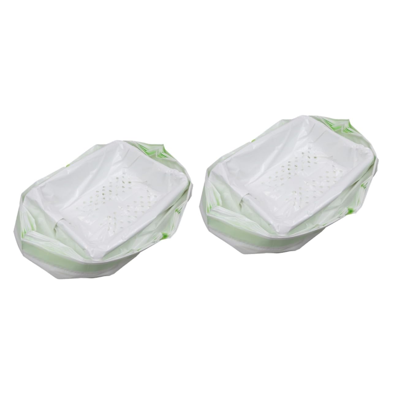 HANABASS 2sets Pet Cat Litter Filter Bag Litter Pan Liners Cats Doggy Waste Bags Drawstring Cat Litter Pet Poop Bag Indoor Garbage Bag Trash Bag Litterbox Trash Cans Bins White 7pcs*2