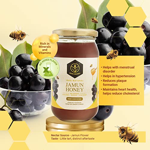 Image of Shiva Organic Jamun Honey 250 grams NMR Tested 100% Natural Healthy and Pure Honey No Added Sugar Flavour Unadulterated Sourced ethically from Jamun flowers