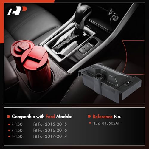 Portavasos A-Premium Negro para Ford F-150 2015-2017 miniatura 2