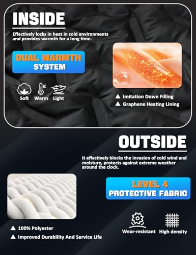 Boy's Ski Winter Coat - Lightweight Insulated Waterproof Snow Jacket Hooded Windproof Warm Outerwear for Kids4