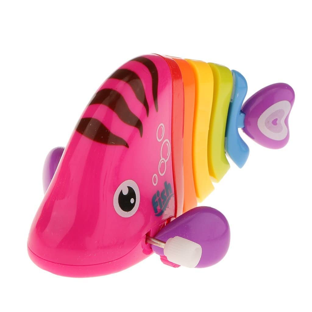 IndusBay® 1 Piece, Colorful Movable Fish Toy Key Operated Wind up Clockwork Fish Toy for Girls & Boys Motor Skill Toys f