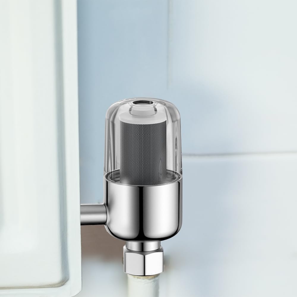 2 Pezzi Filtro Acqua Doccia 1/2 Pollice Filtro Anticalcare Riutilizzabile con 40μm Elemento Filtrante in Acciaio Inox filtro Acqua Anticalcare 1/2" per Doccia Rubinetto Scaldabagni Bagno Cucina