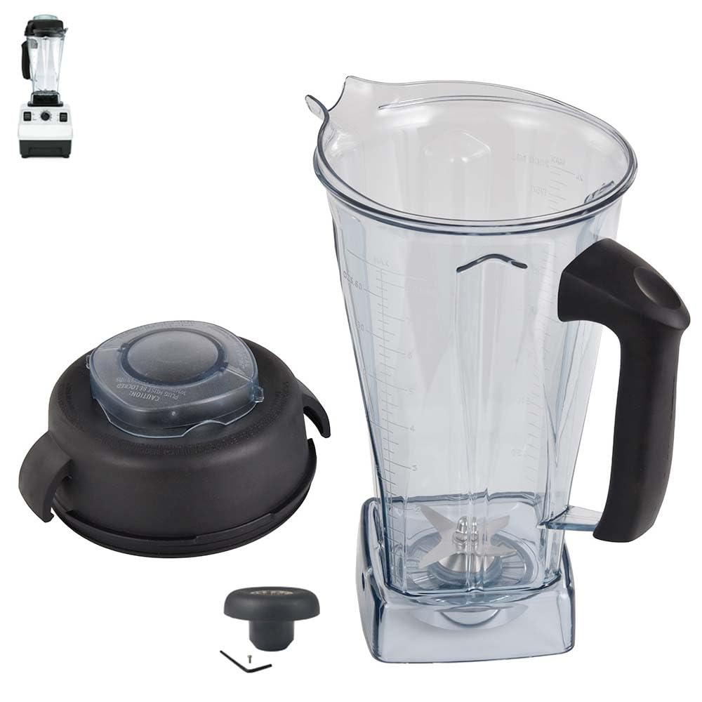 Caraffa Di Ricambio Per Frullatore Vitamix Da 64 Oz (1,89 Litri) - Tritan, Senza BPA, Lama In Acciaio Inox, Compatibile Con Serie 5200, 5300, 6300, 7500, Explorian, Ascent