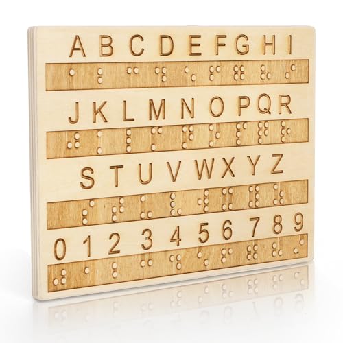 SOUJOY Braille Alphabet Board for Visually Impaired